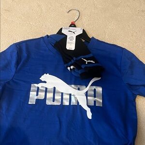 Puma Blue T-Shirt with matching socks